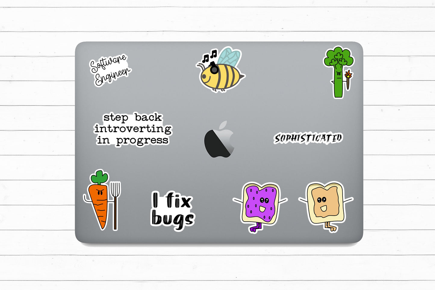 Peanut Butter & Jelly Vinyl Stickers | Die Cut, Glossy, Vinyl | Peanut Butter and Jelly Sandwich Stickers | Set of 2