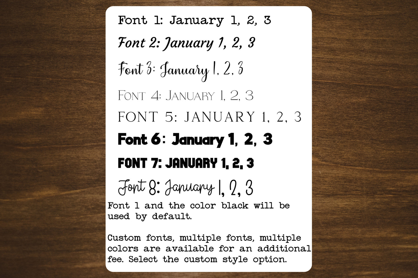 Custom Color and Font Calendar Stickers | Start With Any Month in 2023 | For Planners and Journals | Monthly Stickers Matte Finish