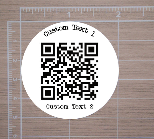 QR Code Custom Stickers | 2" Round Labels | Personalized Round QR Code Stickers | Custom Labels On A Roll