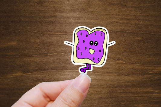 Peanut Butter & Jelly Vinyl Stickers | Die Cut, Glossy, Vinyl | Peanut Butter and Jelly Sandwich Stickers | Set of 2