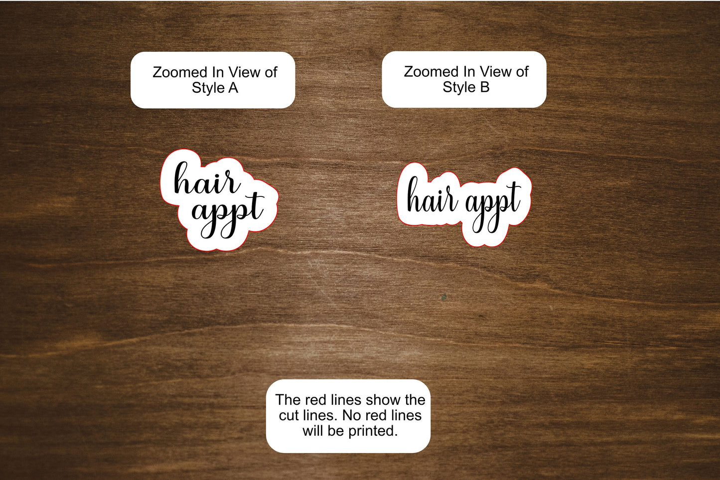 Hair Appointment Text Stickers, Hair Appointment Stickers for Planners, Journals, and Notebooks | Mini Scripts