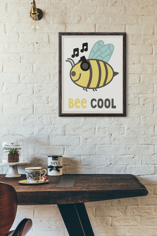 Bee Cool Poster | Large Poster Print | Unframed