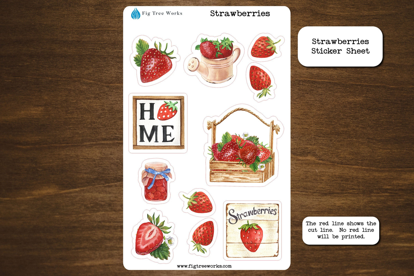 Strawberry Sticker Sheet
