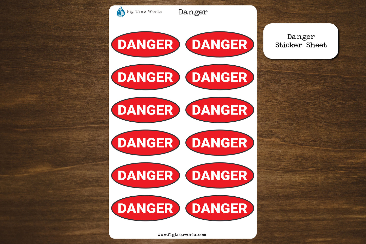 Danger Sticker Sheet