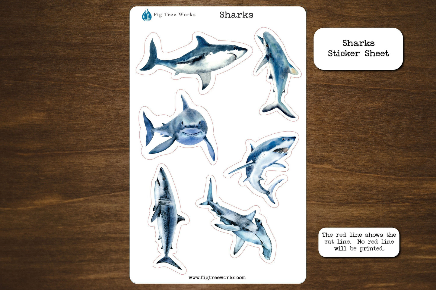 Sharks Sticker Sheet