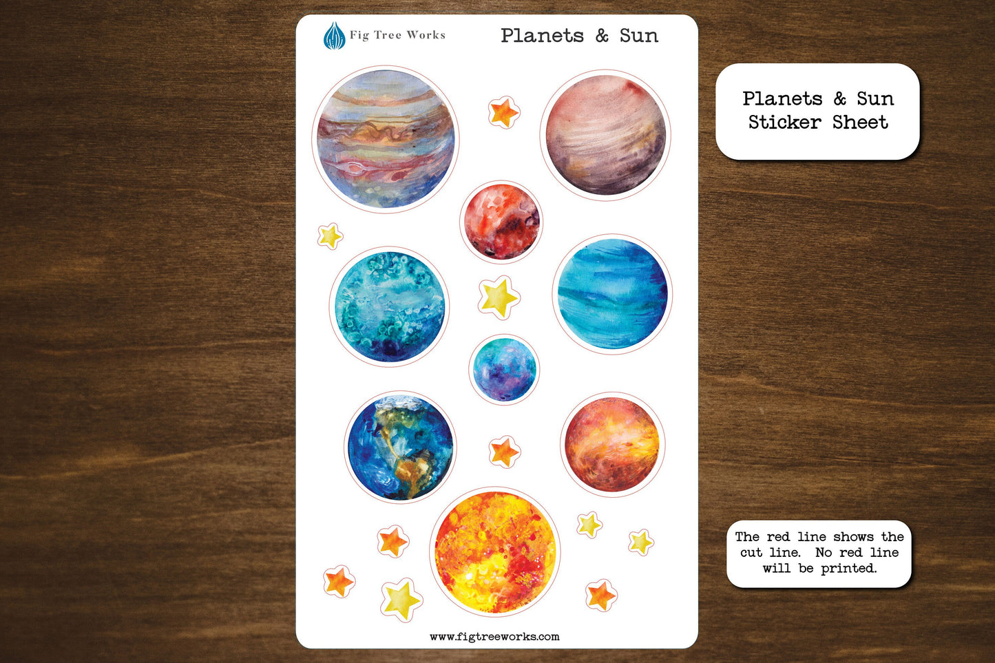 Planets Sticker Sheet