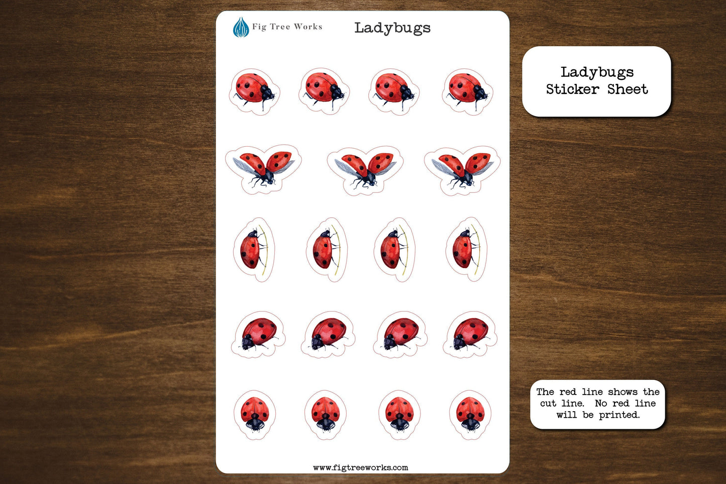 Ladybugs Sticker Sheet