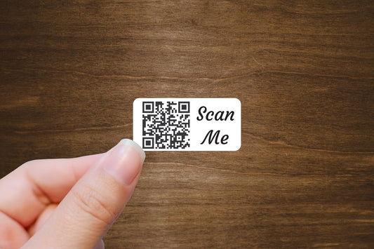 Custom Mini QR Code Labels | 2" x 1" Stickers | Personalized Stickers | Custom Labels On A Roll