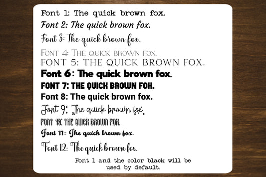 Large Custom Text Stickers