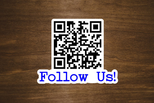 Custom Text and QR Code Vinyl Sticker