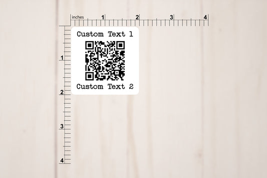 Custom QR Code Square Stickers | 2" x 2" Square Labels | Personalized QR Code Stickers | Custom Labels On A Roll