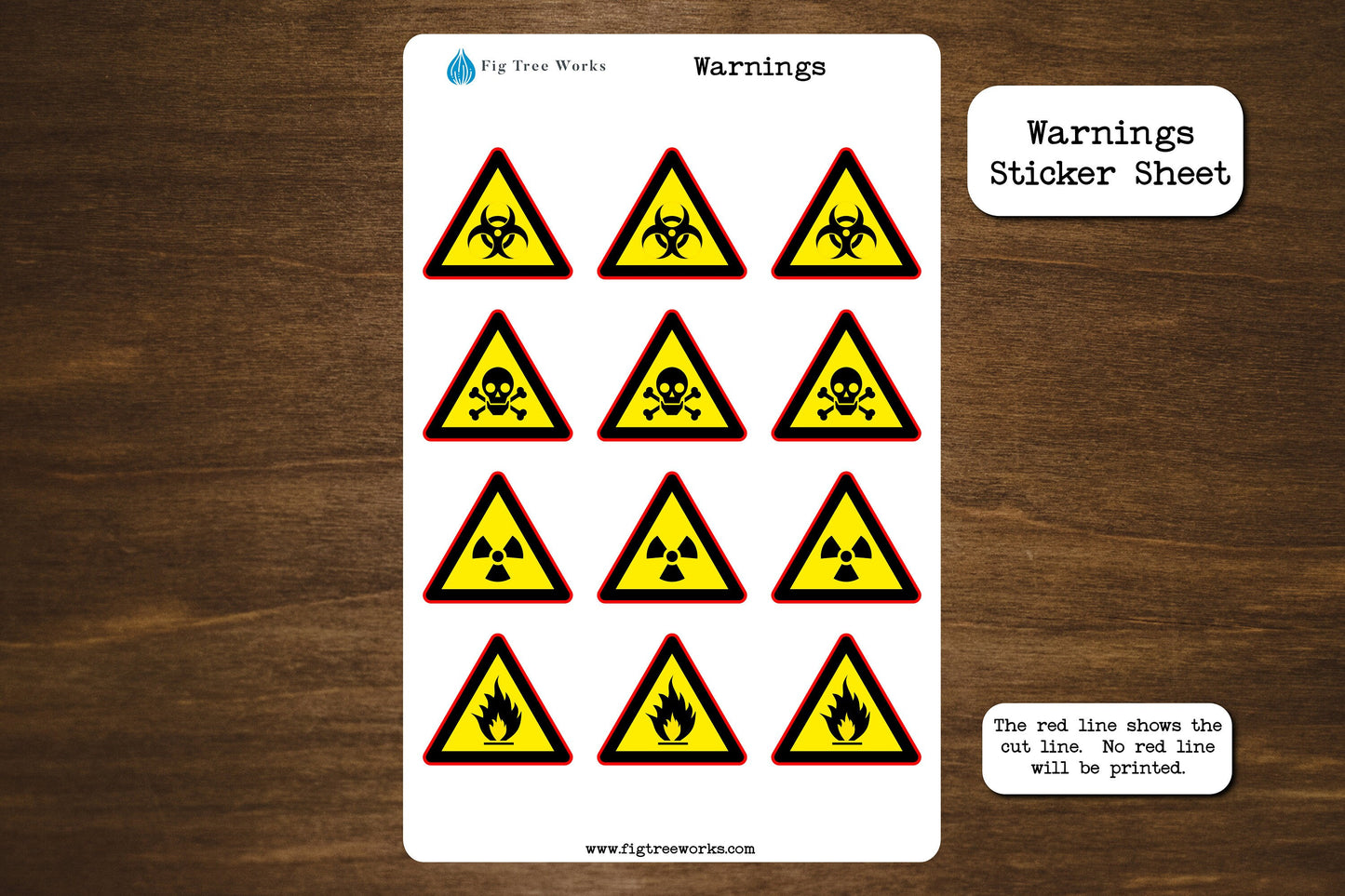 Four Warnings Sticker Sheet