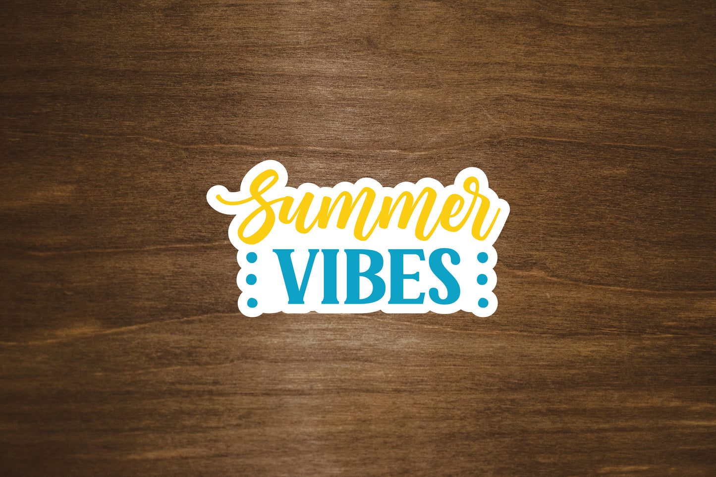 Summer Vibes Sticker | Die Cut, Glossy, Vinyl | 3" Sticker