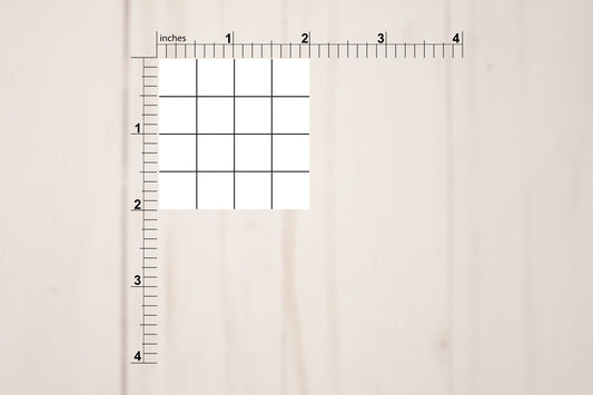Grid Stickers for Planners, Journals, and Notebooks | 2" Square Stickers | Grid Available in 3x3, 4x4, 6x6, and 8x8 | Matte Finish