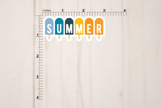 Summer Ice Pops Sticker | Die Cut, Glossy, Vinyl | 3" Sticker