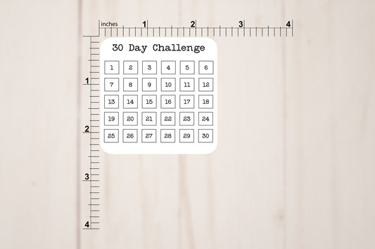30 Day Challenge Stickers