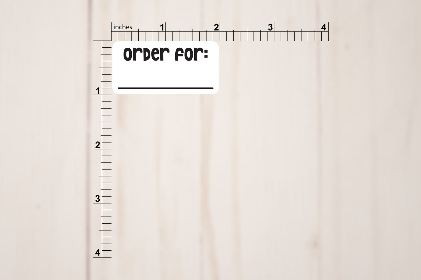 Order labels with area for name