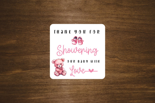 Baby Shower Stickers Blue or Pink