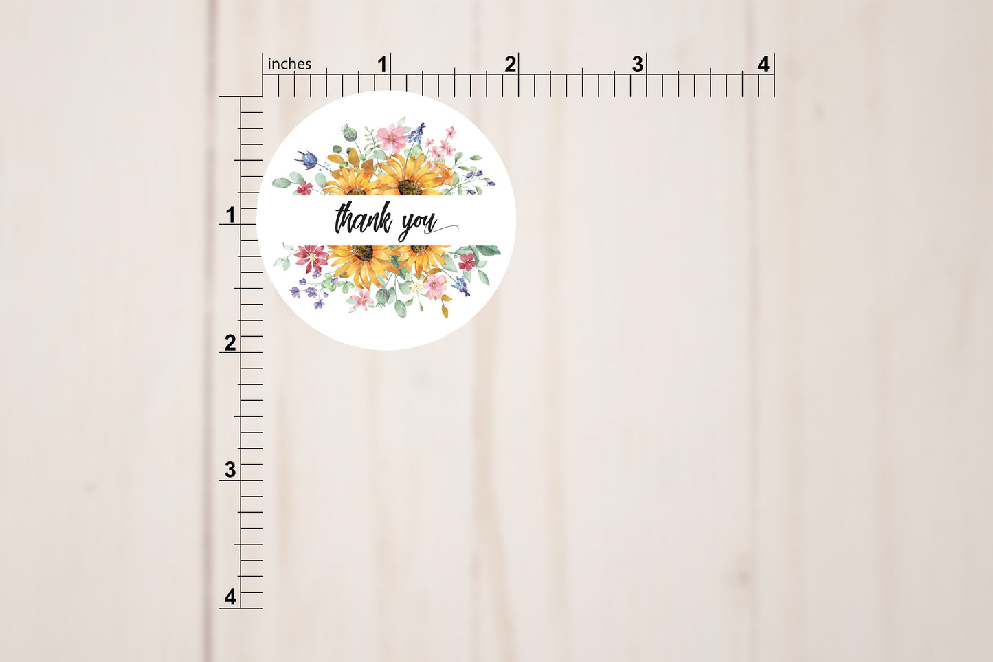 Thank You Floral Round Stickers | Small Business Stickers | Packaging Labels | 2" Round Labels