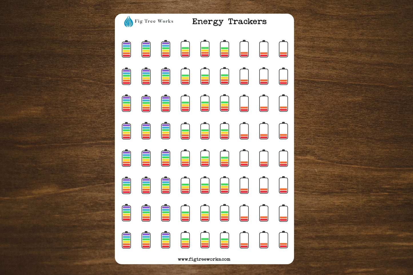 Energy Trackers Sticker Sheet