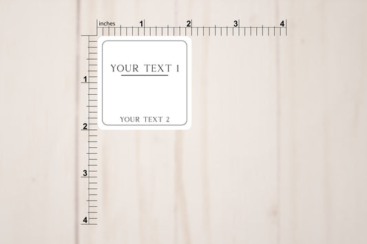 Minimalist Label With Space for Two Custom Texts Style A