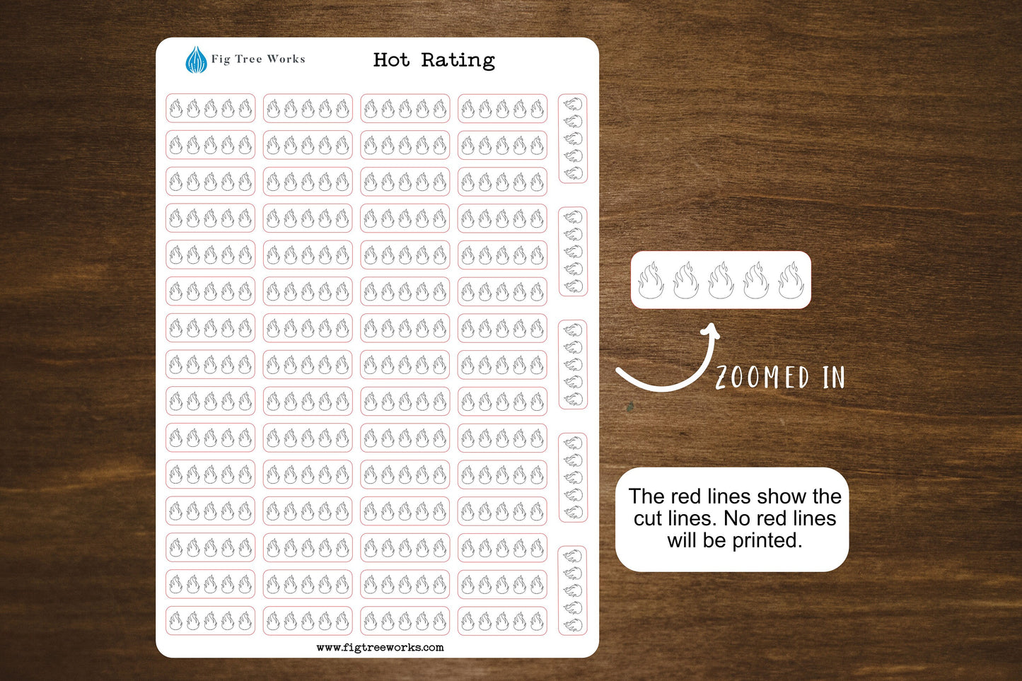 Hot Rating Sticker Sheet