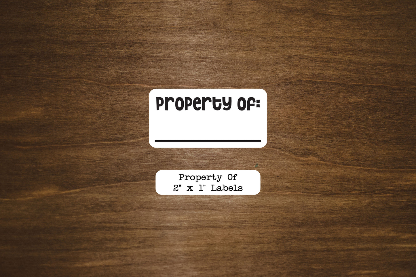 Property of labels with area for name
