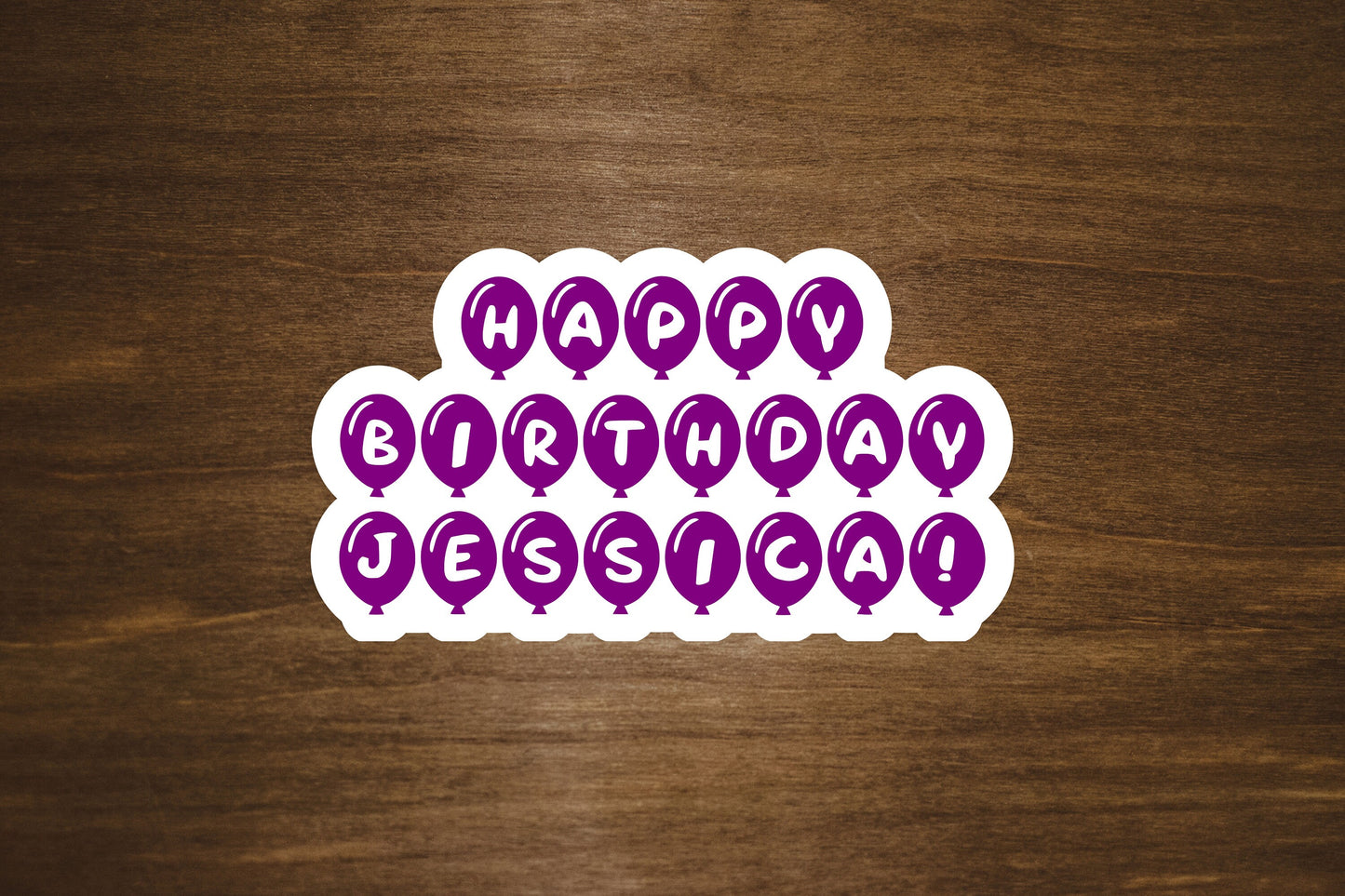 Custom Happy Birthday Text Sticker