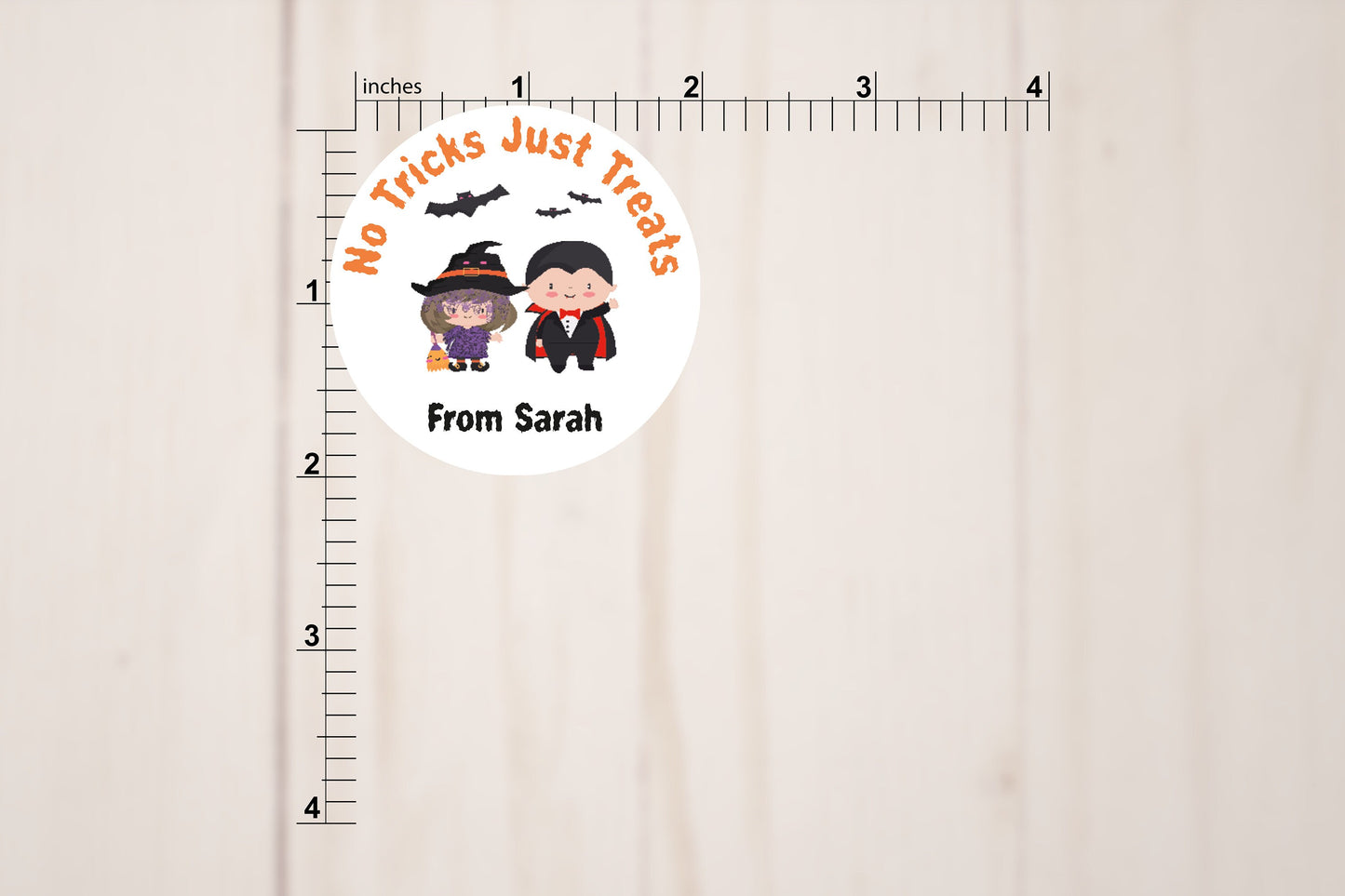 Custom No Tricks Just Treats Circle Stickers