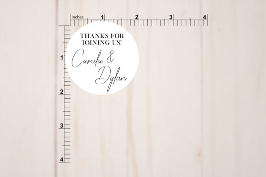 Wedding Thanks For Joining Us Stickers
