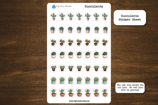 Succulents Sticker Sheet