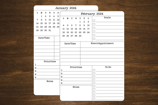 Month At A Glance Calendar Stickers