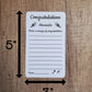 Custom Congratulations Message Cards