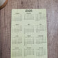 Year At A Glance Calendar Sticker