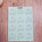 Year At A Glance Calendar Sticker