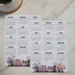 Year At A Glance Calendar Sticker - Books Design