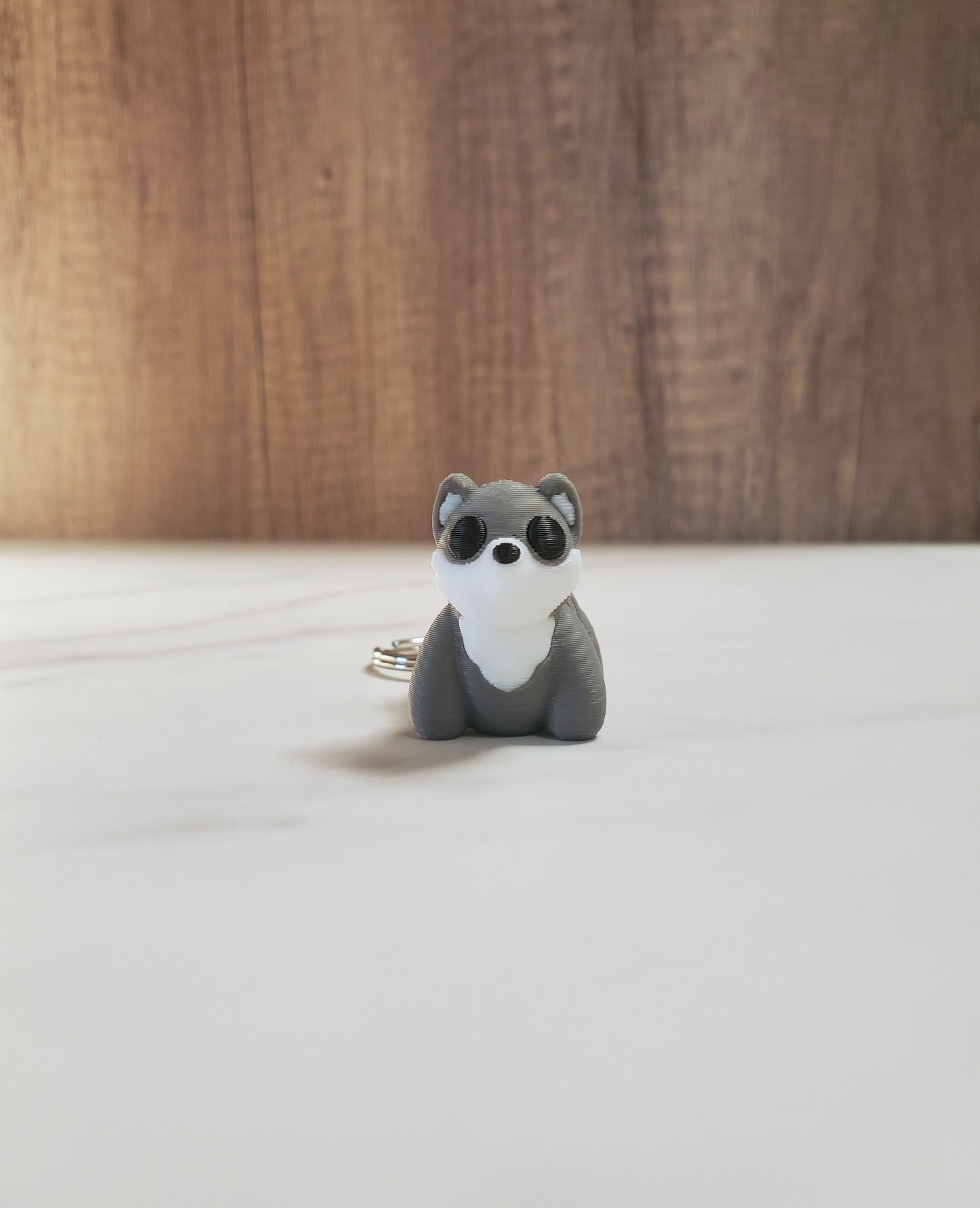 Wolf Flexible 3D Printed Keychain