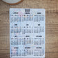 Year At A Glance Calendar Sticker Rustic and Flowers Design
