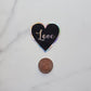 Heart With Love Text Holographic Vinyl Sticker