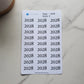 Year Header Planner Stickers - Style C