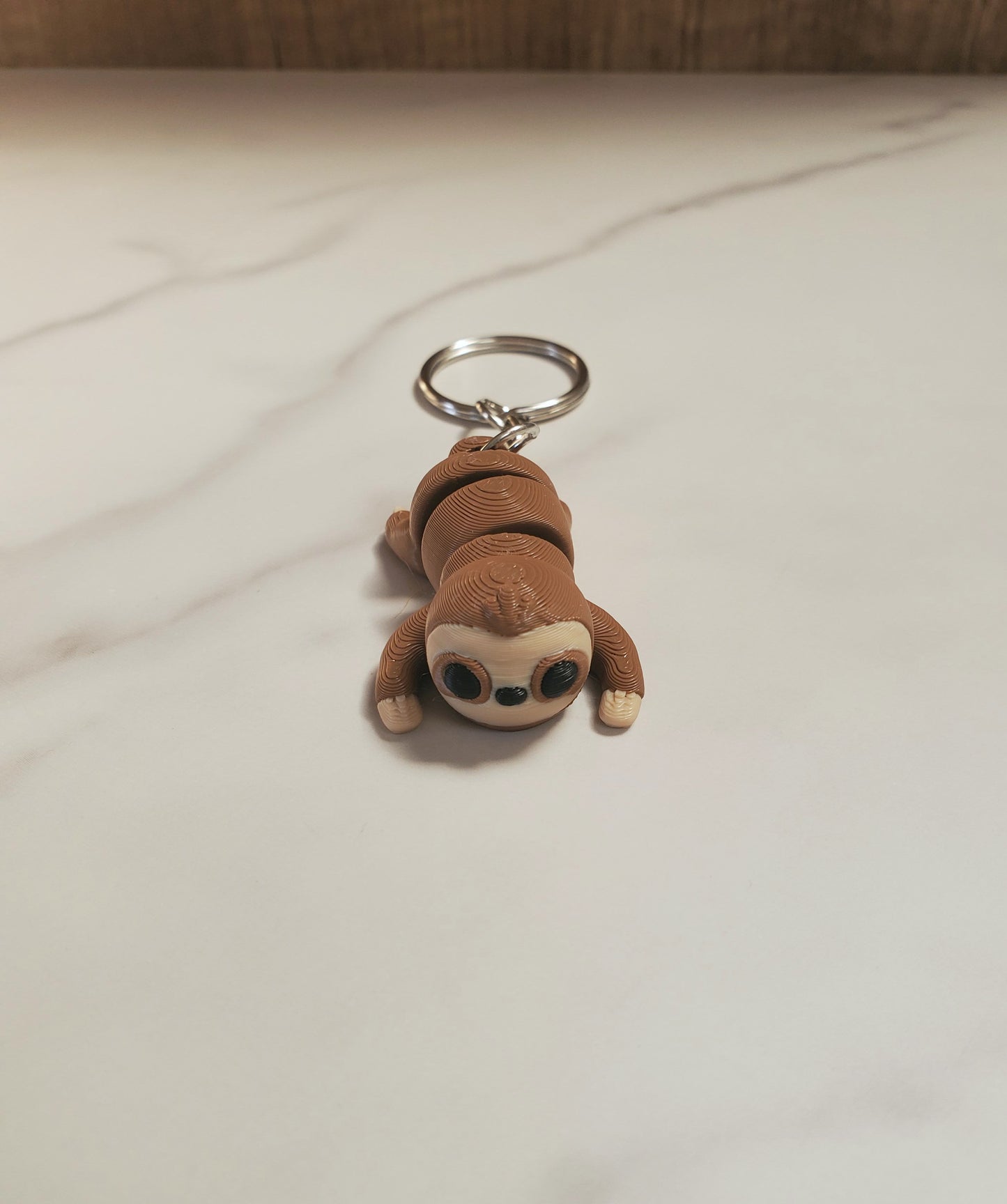 Sloth Flexible 3D Printed Keychain