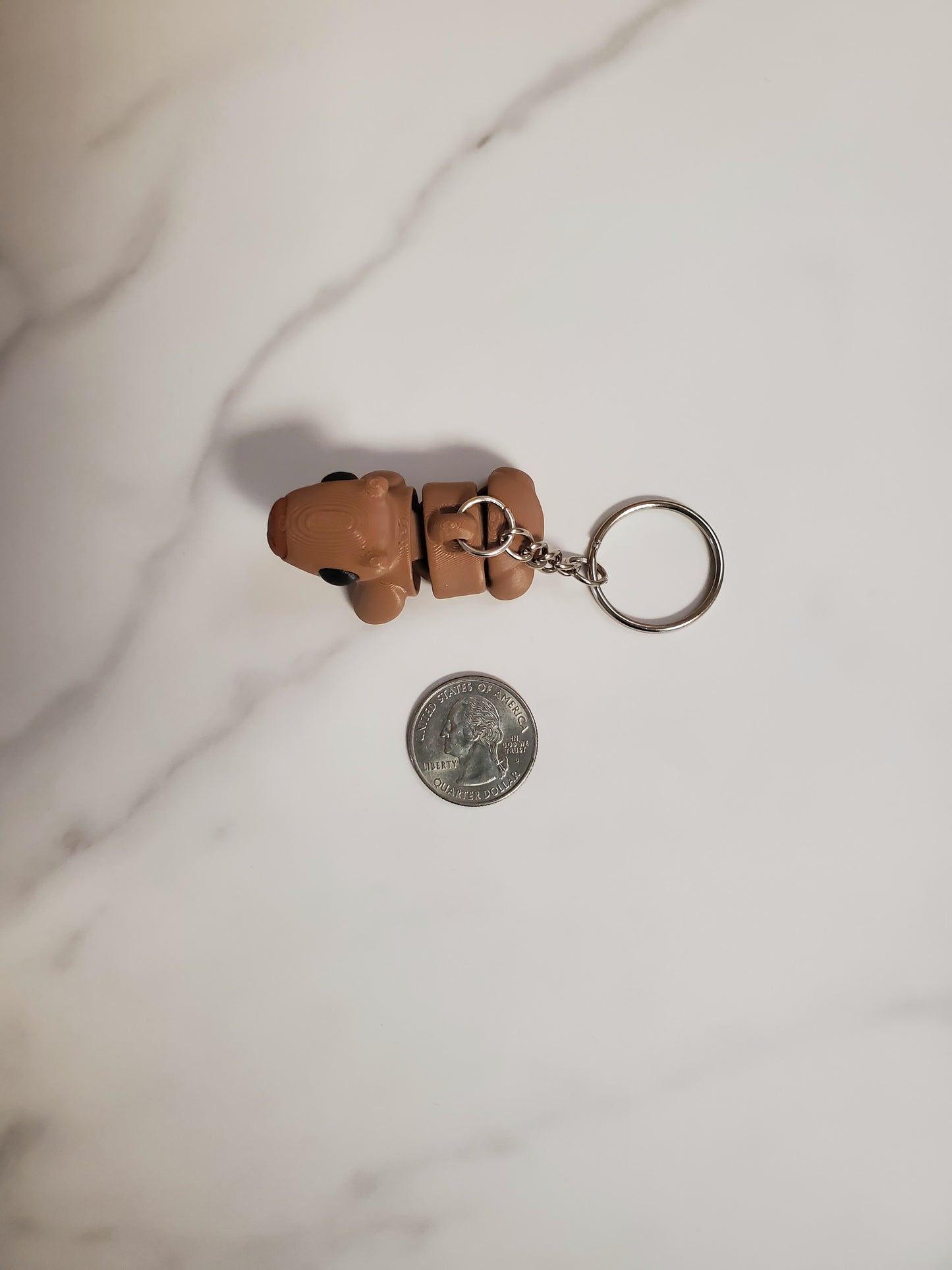 Capybara Flexible 3D Printed Keychain