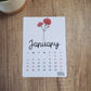 Large Calendar Stickers - Birth Flower Design