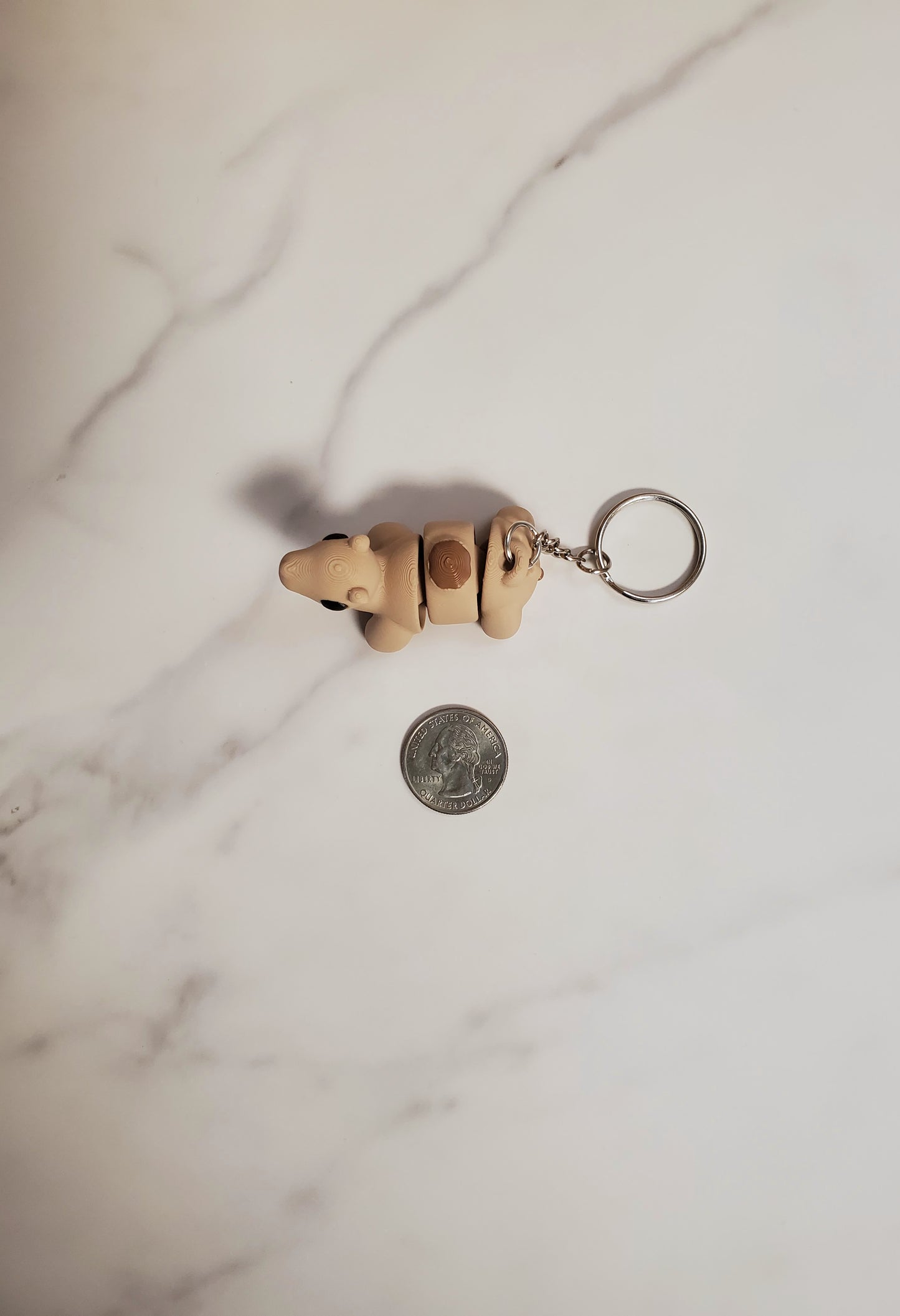 Camel Flexible 3D Printed Keychain