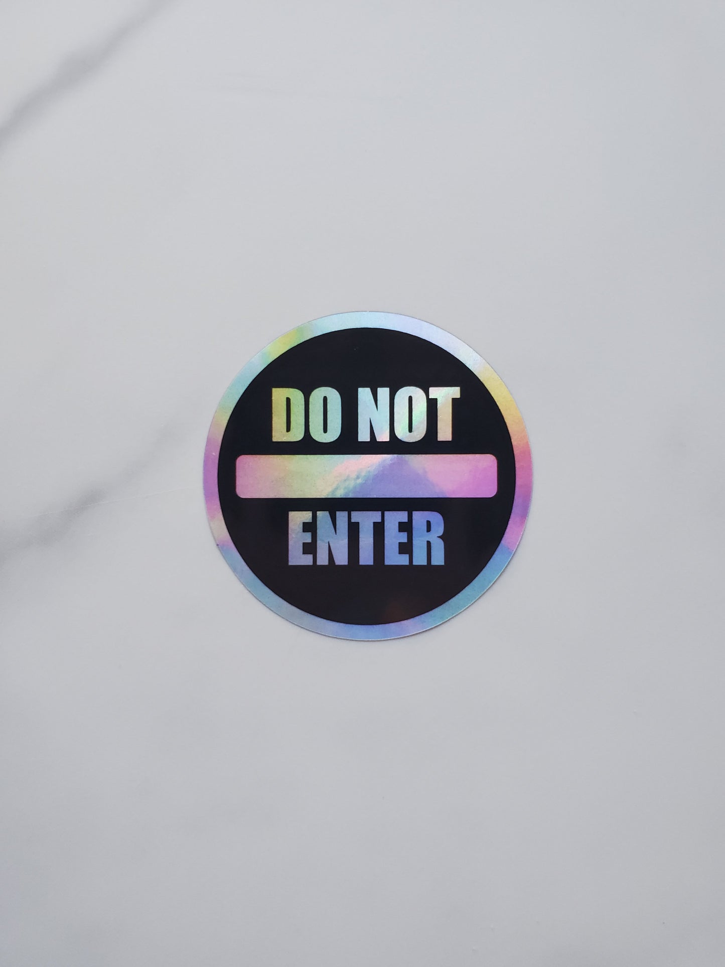 Do Not Enter Holographic Vinyl Sticker
