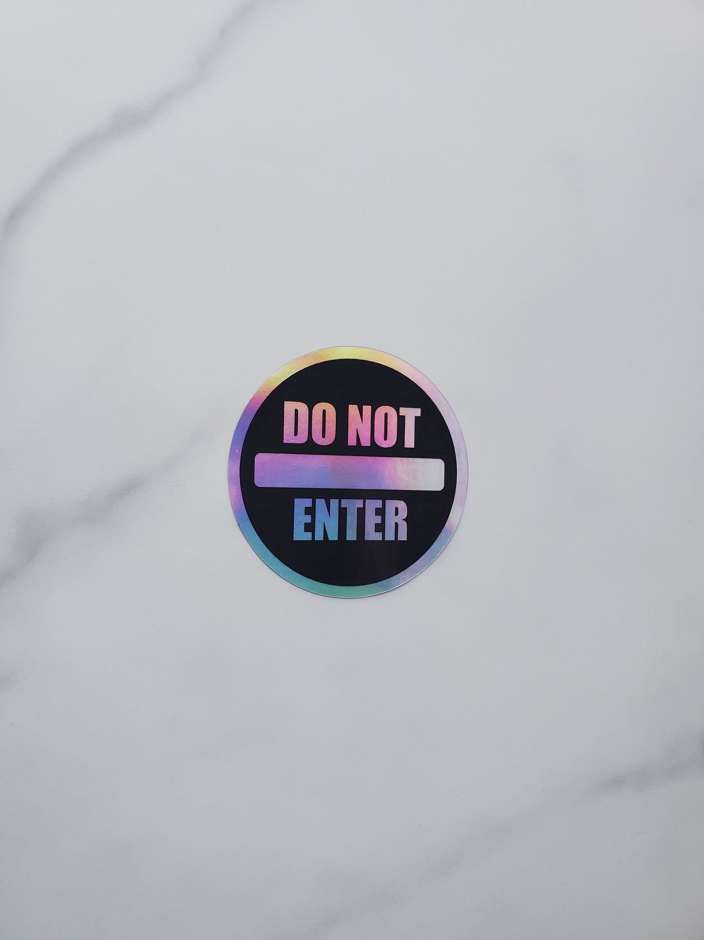 Do Not Enter Holographic Vinyl Sticker