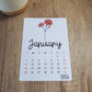 Large Calendar Stickers - Birth Flower Design
