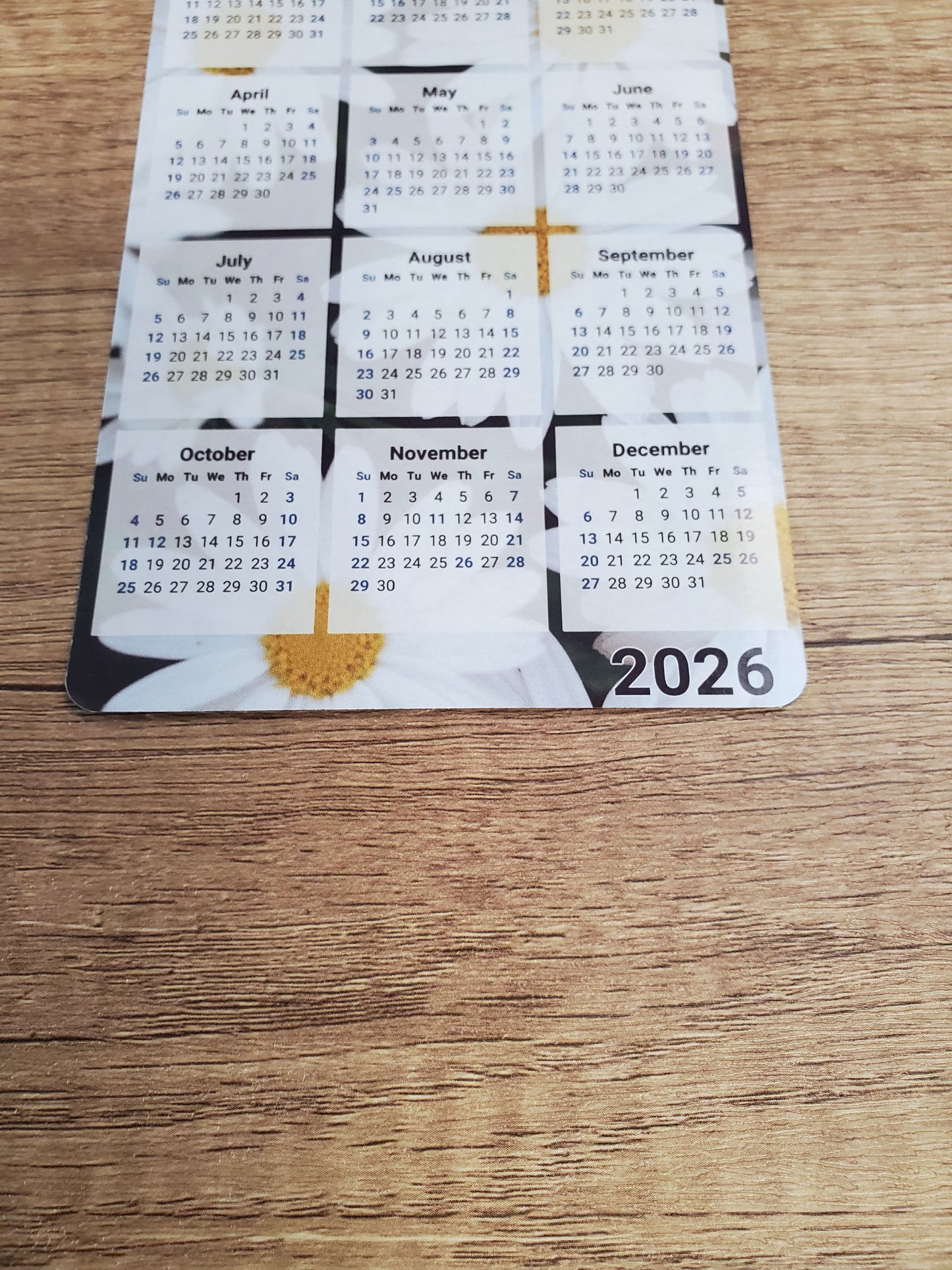 Flowers Photo Calendar Magnet 4" x 6"
