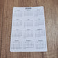 Year At A Glance Calendar Sticker