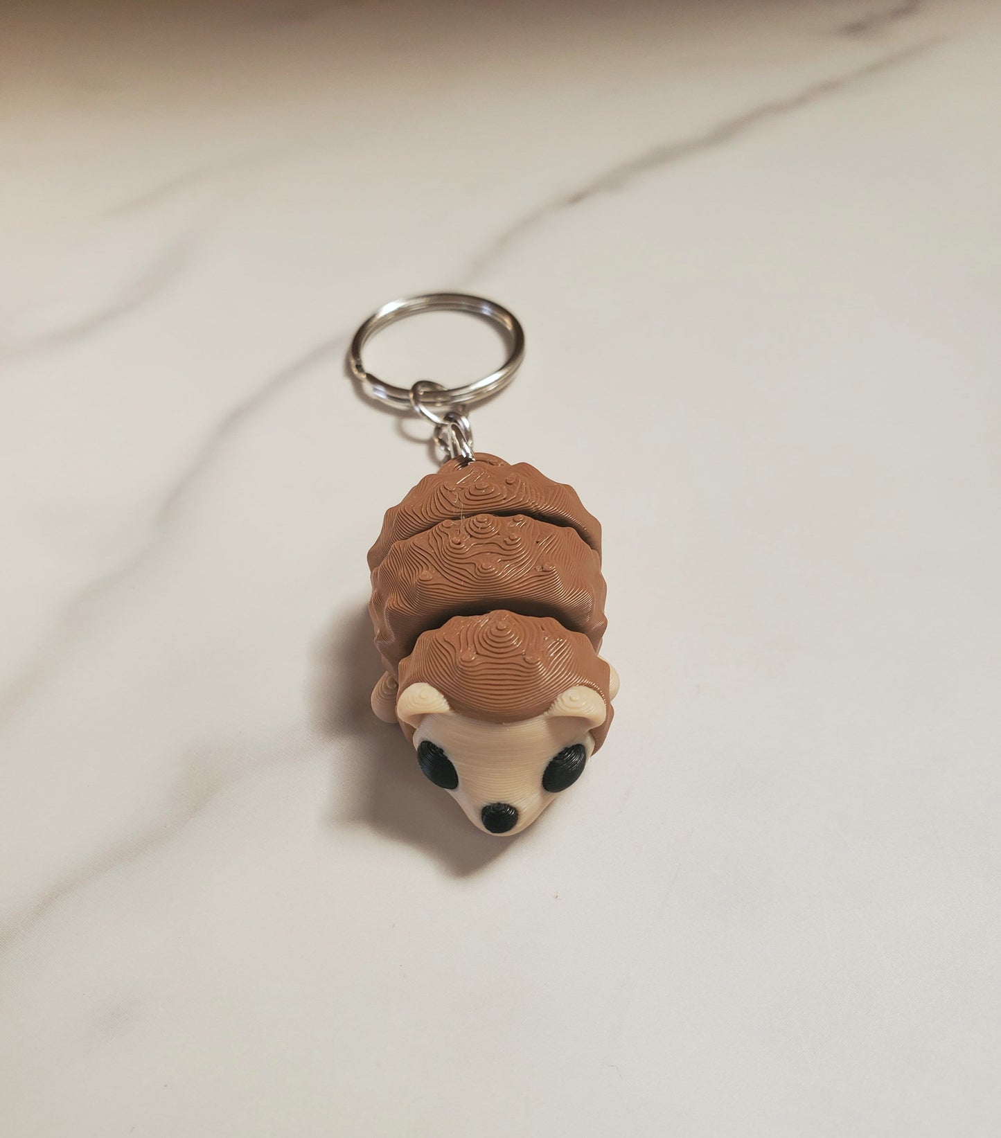 Hedgehog Flexible 3D Printed Keychain